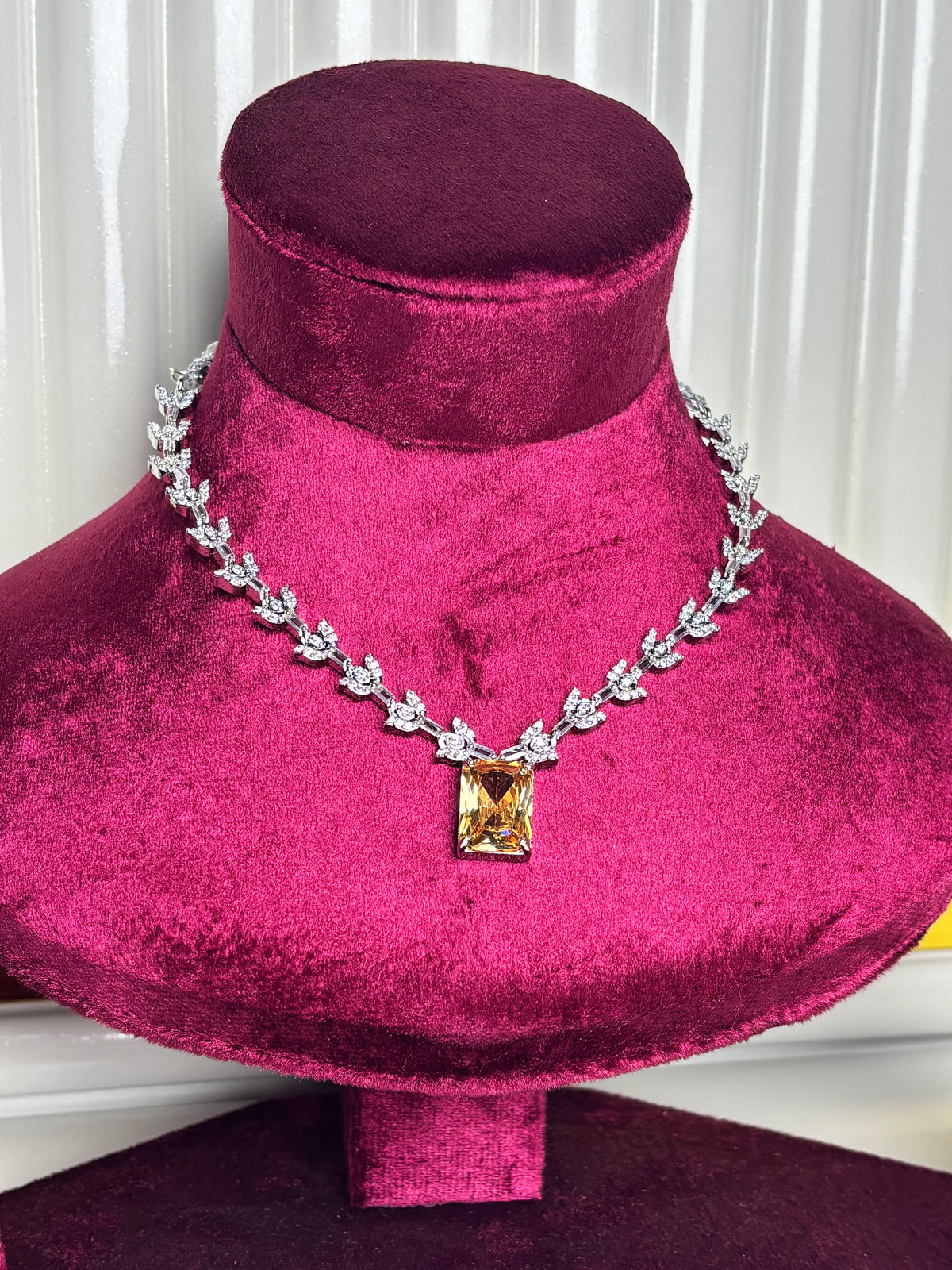 Champagne Emerald-Cut Stone Set