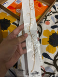 Gold Open Heart Charm Anklet