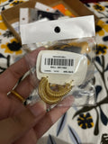 Gold Ribbed Coil Thick Hoop Earrings