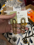 Gold Arch Multi-Chain Tassel Drop Earrings