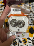 Silver Concentric Spiral Stud Earrings