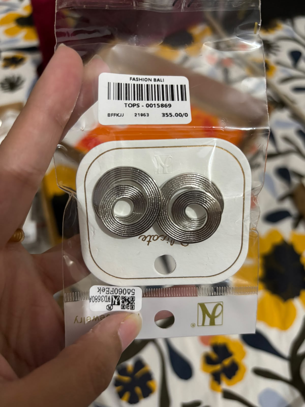 Silver Concentric Spiral Stud Earrings